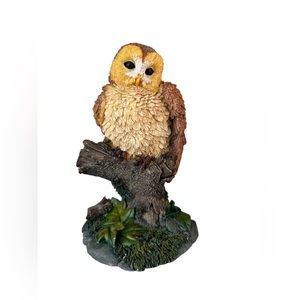 vintage 1980s herco designed by faith porcelain hand painted owl figurine.